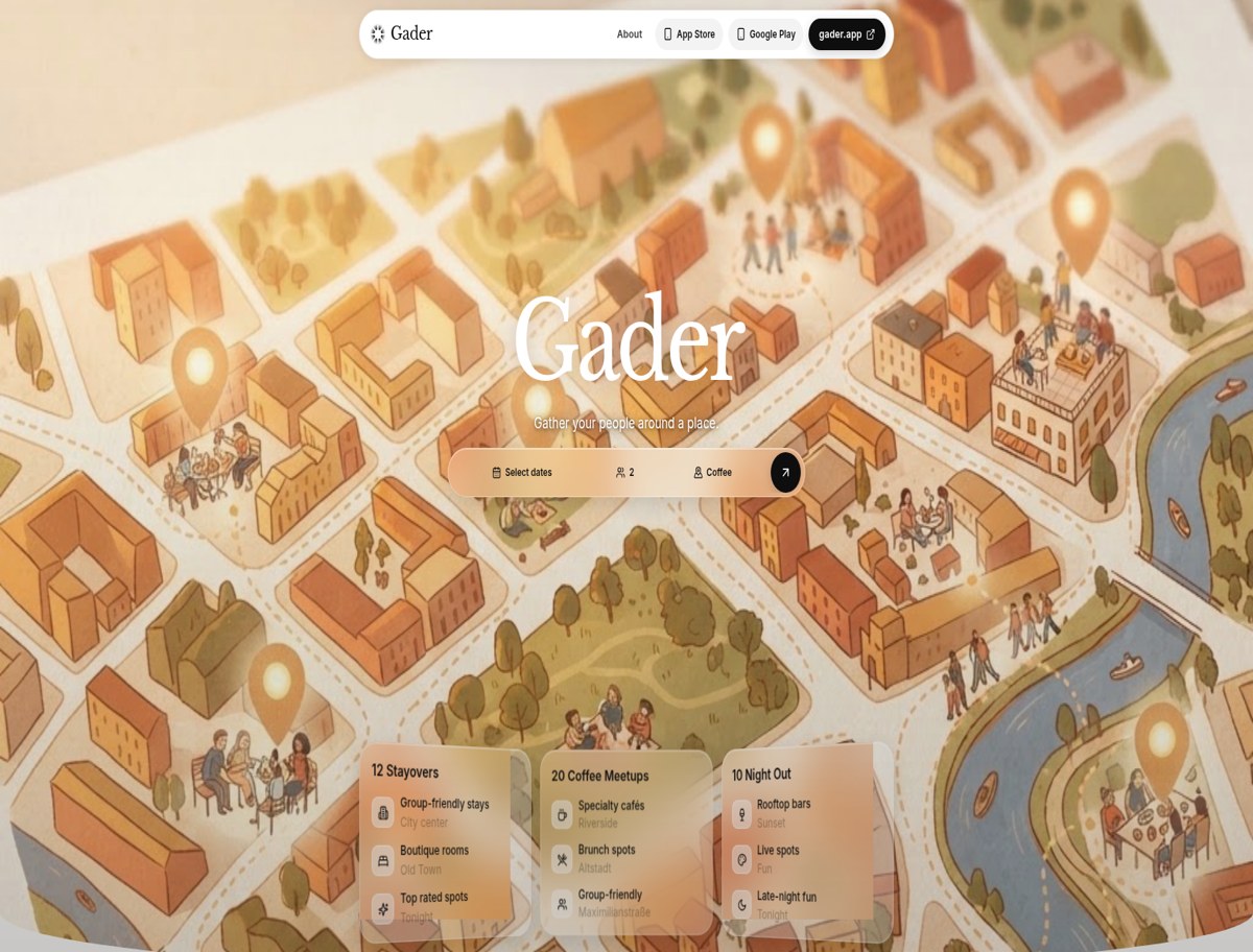 Gader — social meetup planning application